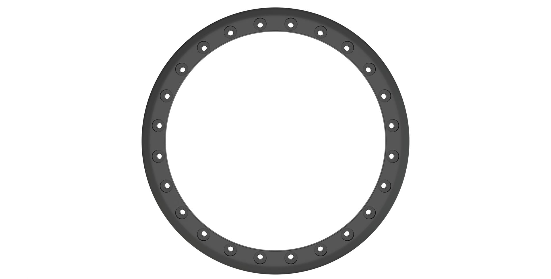 Black circular gasket on a white background | Satin Black Beadlock Ring