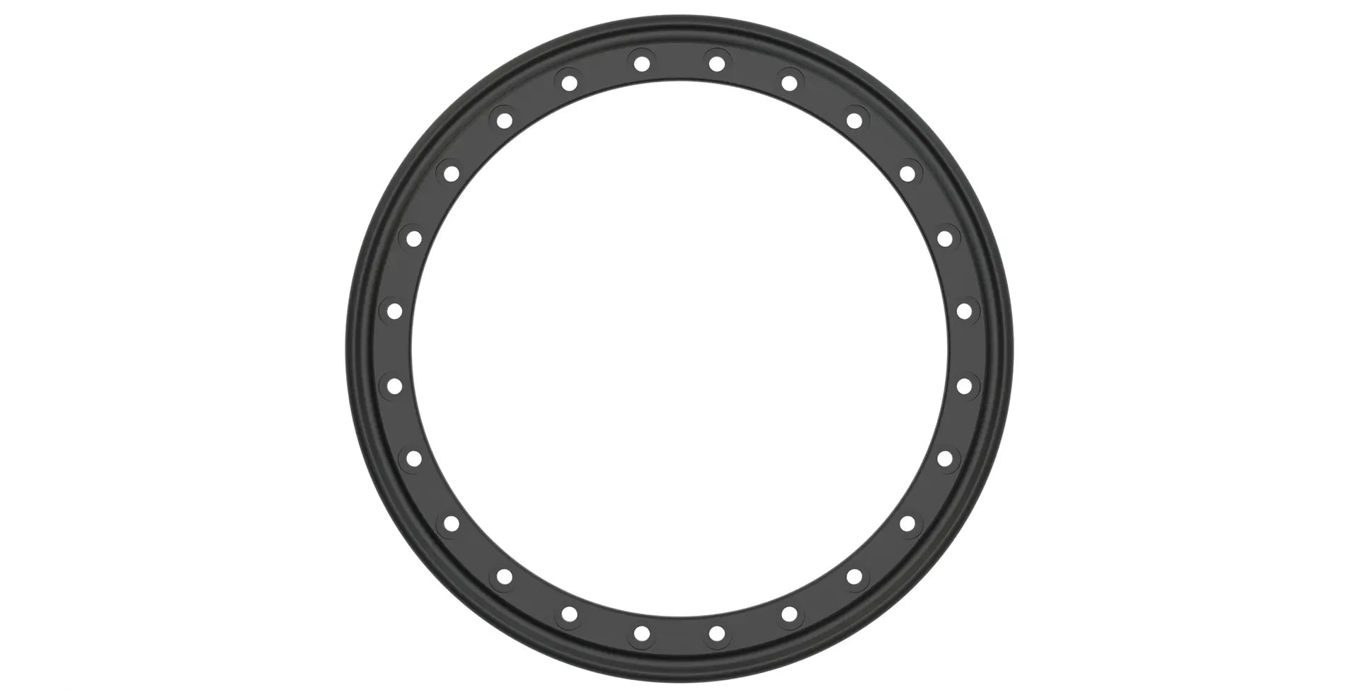 Black metal ring with multiple holes on a white background | Satin Black Protection Ring