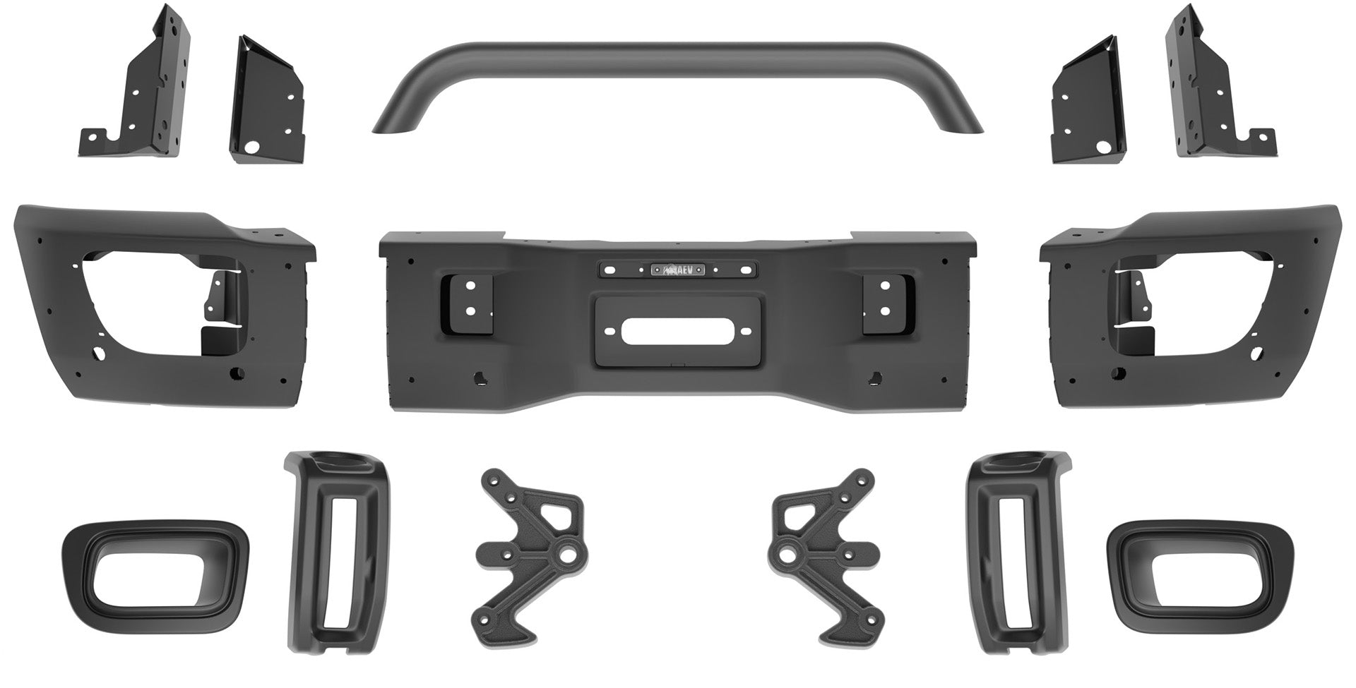 Set of black car interior components on a white background | OEM Fog Light Option