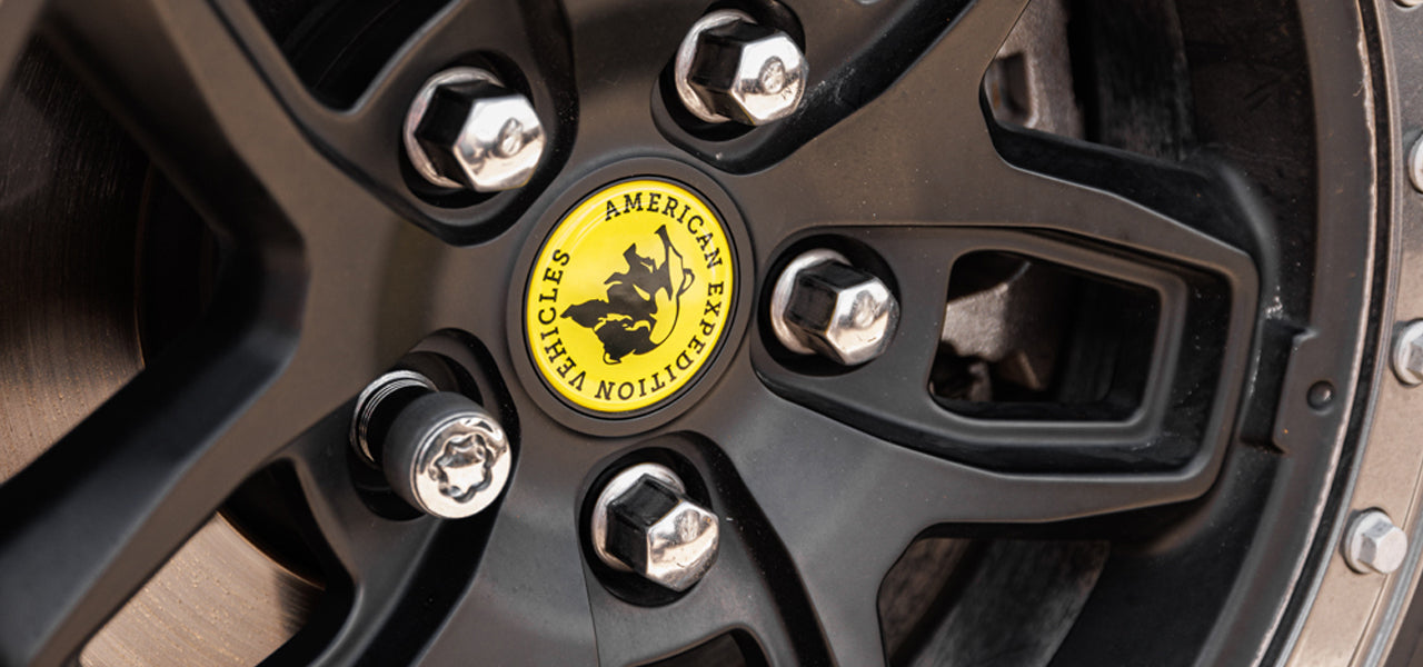 AEV Large Bore Logo Center Cap - Yellow 2