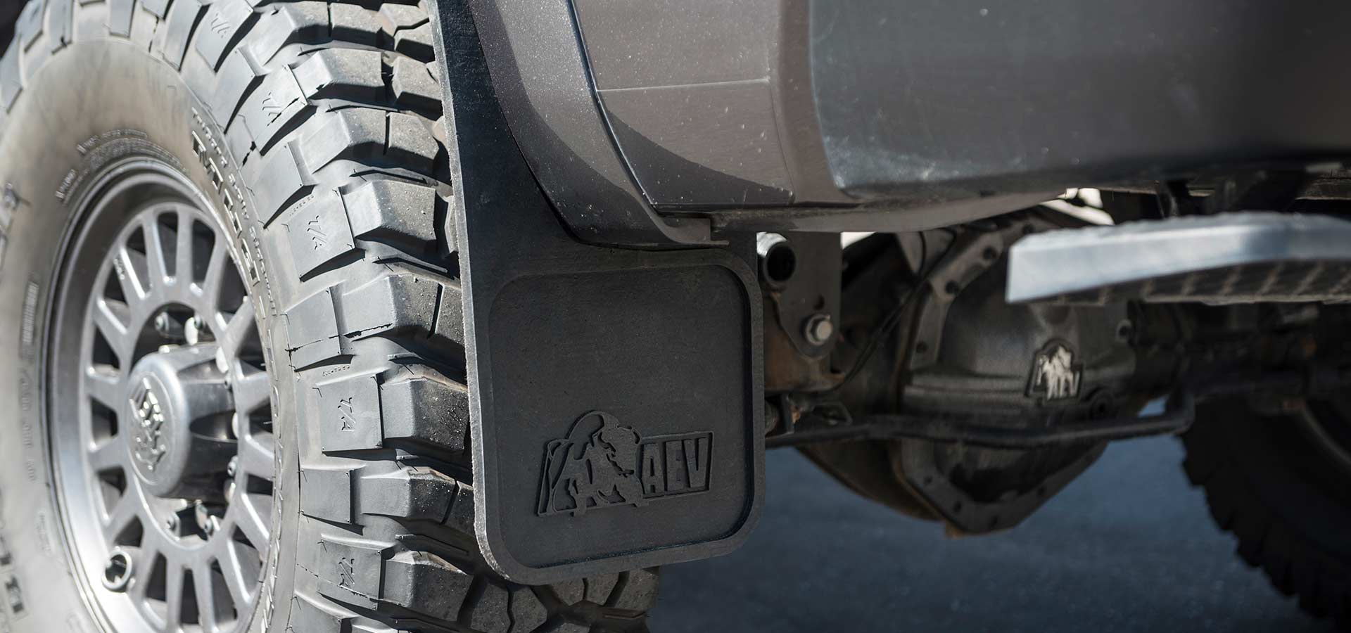 Ram Splash Guards 5 | 2010-2018 Ram HD with OE Flares - Rear Installed
