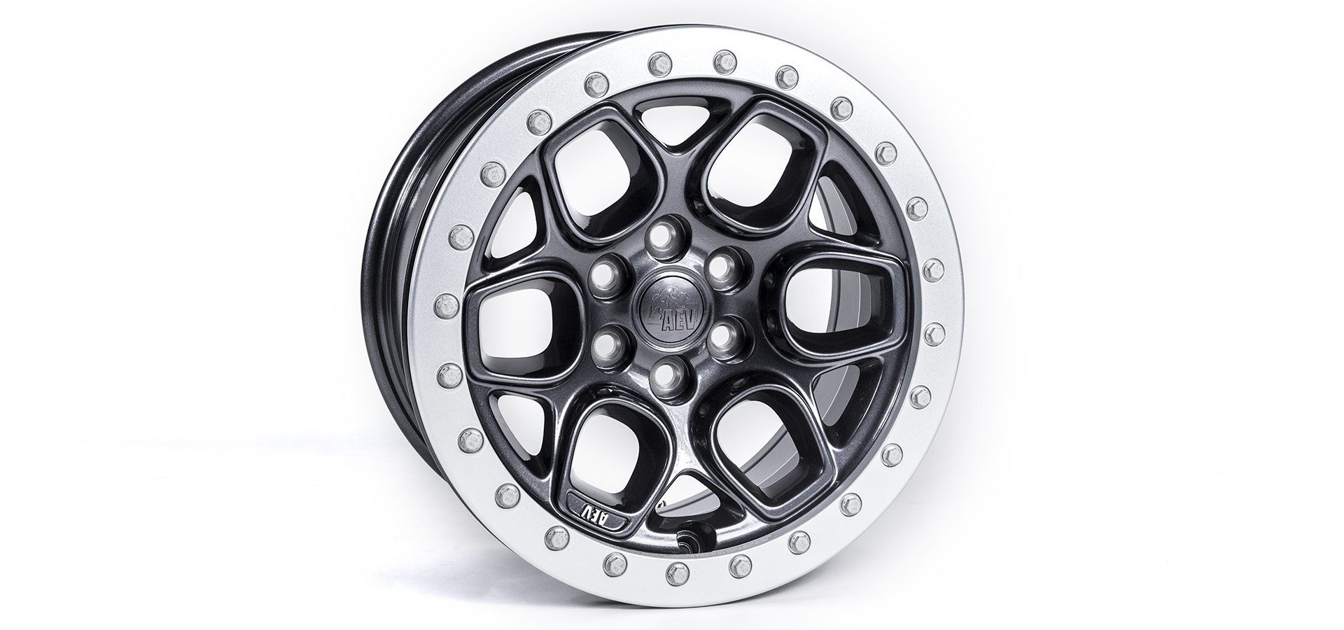 Tacoma Crestone DualSport Wheel - Onyx 5 | Onyx Finish with Silver Beadlock Ring