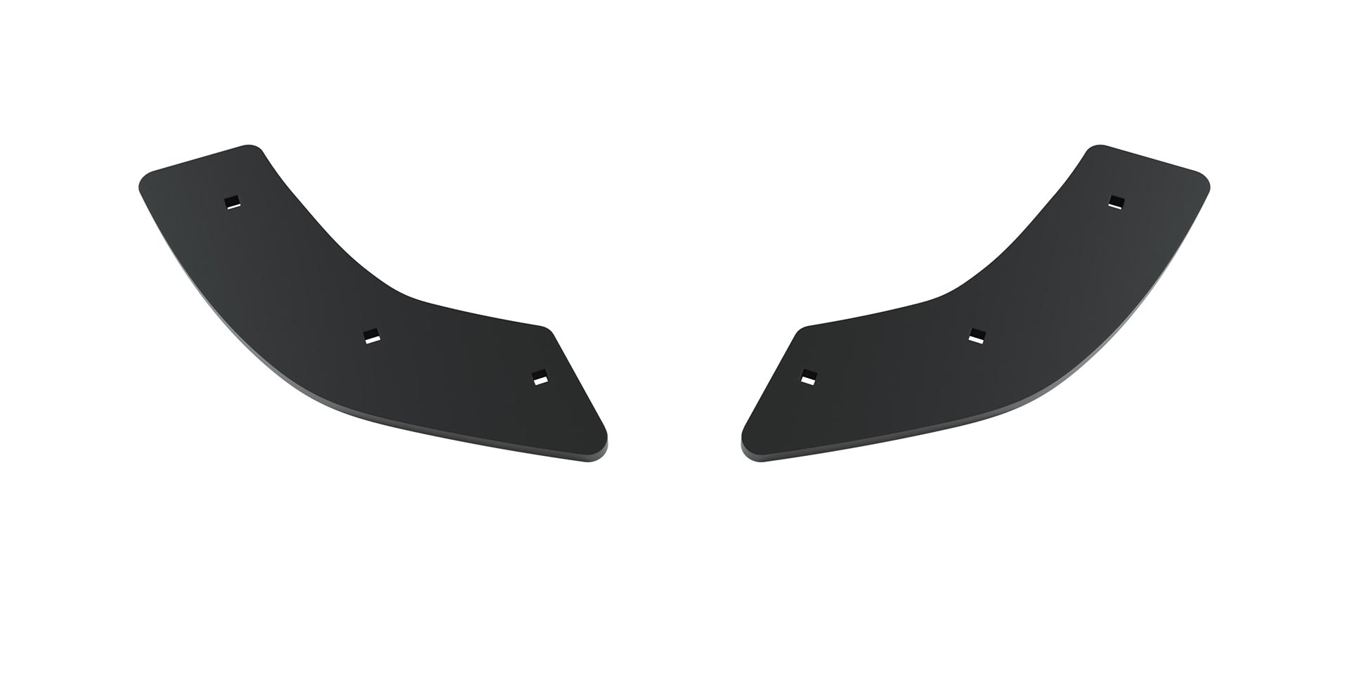 Two black metal skid plates on a white background | Standard Option for 37" Tires
