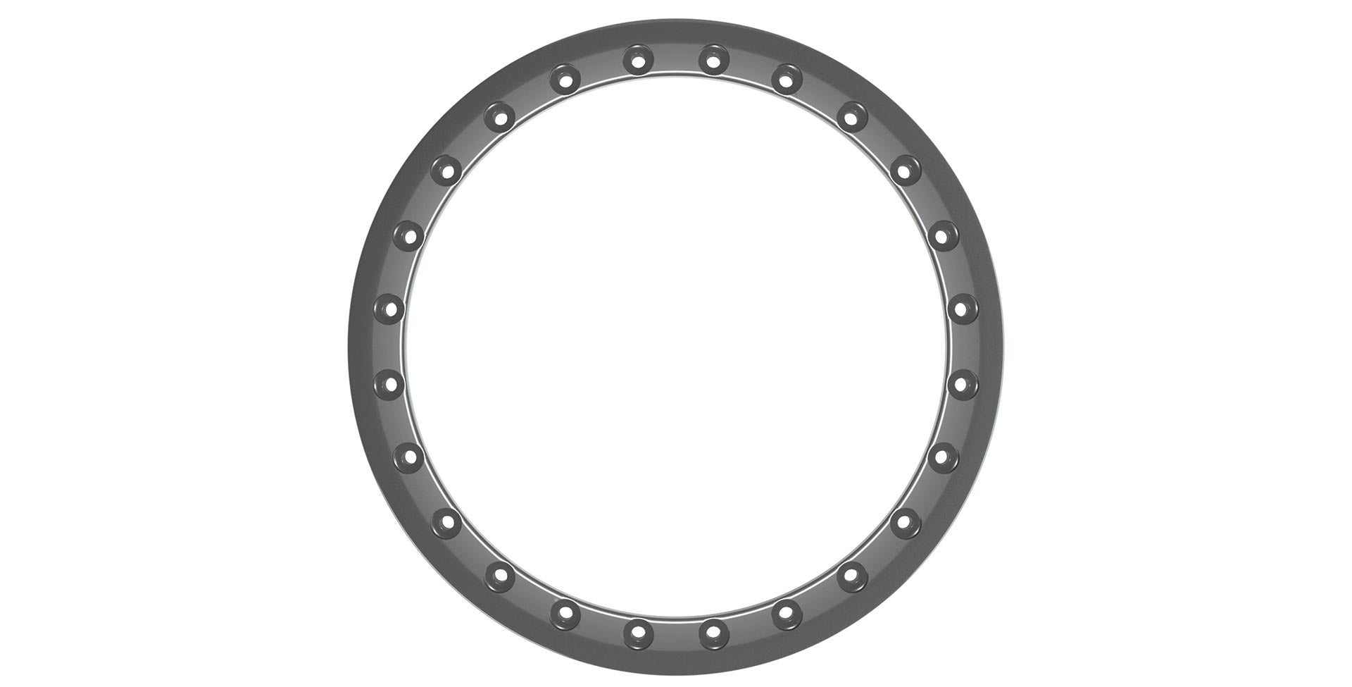 Metallic ring with multiple holes on a white background | Onyx Beadlock Ring