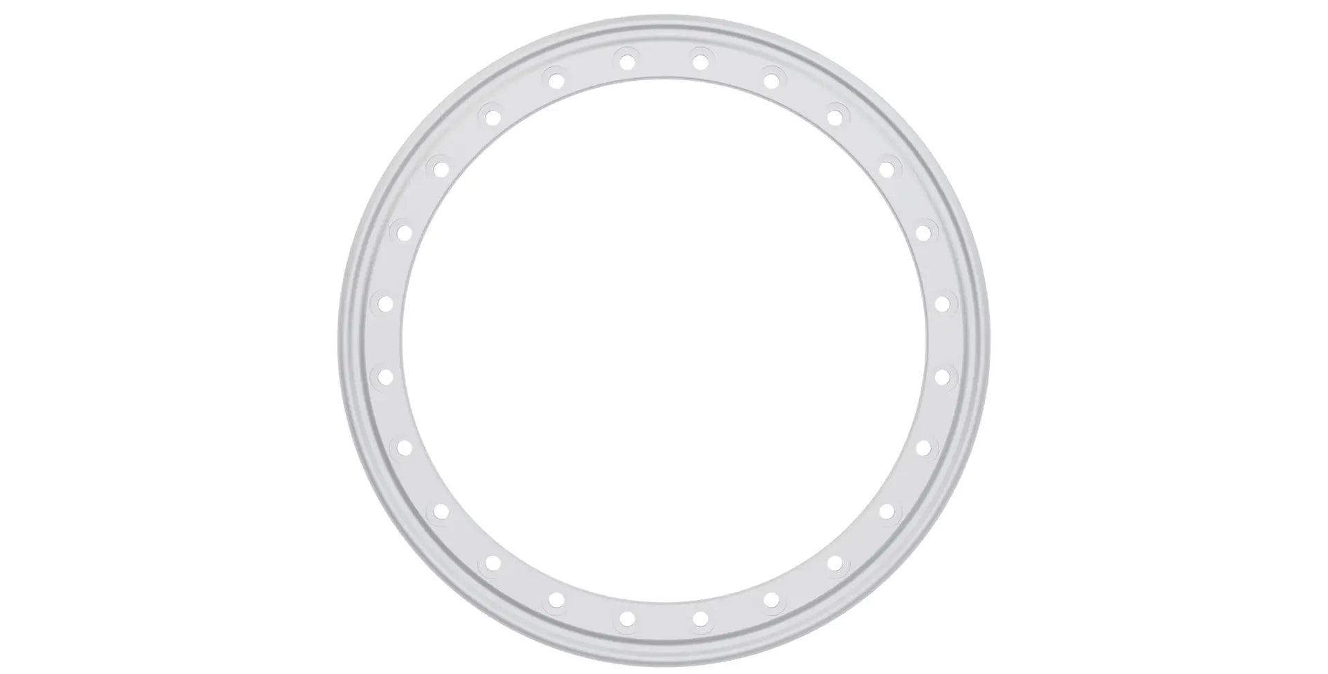 Circular metal ring with multiple holes on a white background| Silver Protection Ring