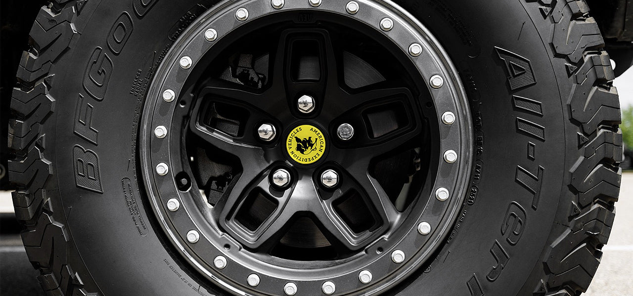 AEV Large Bore Logo Center Cap - Yellow 1