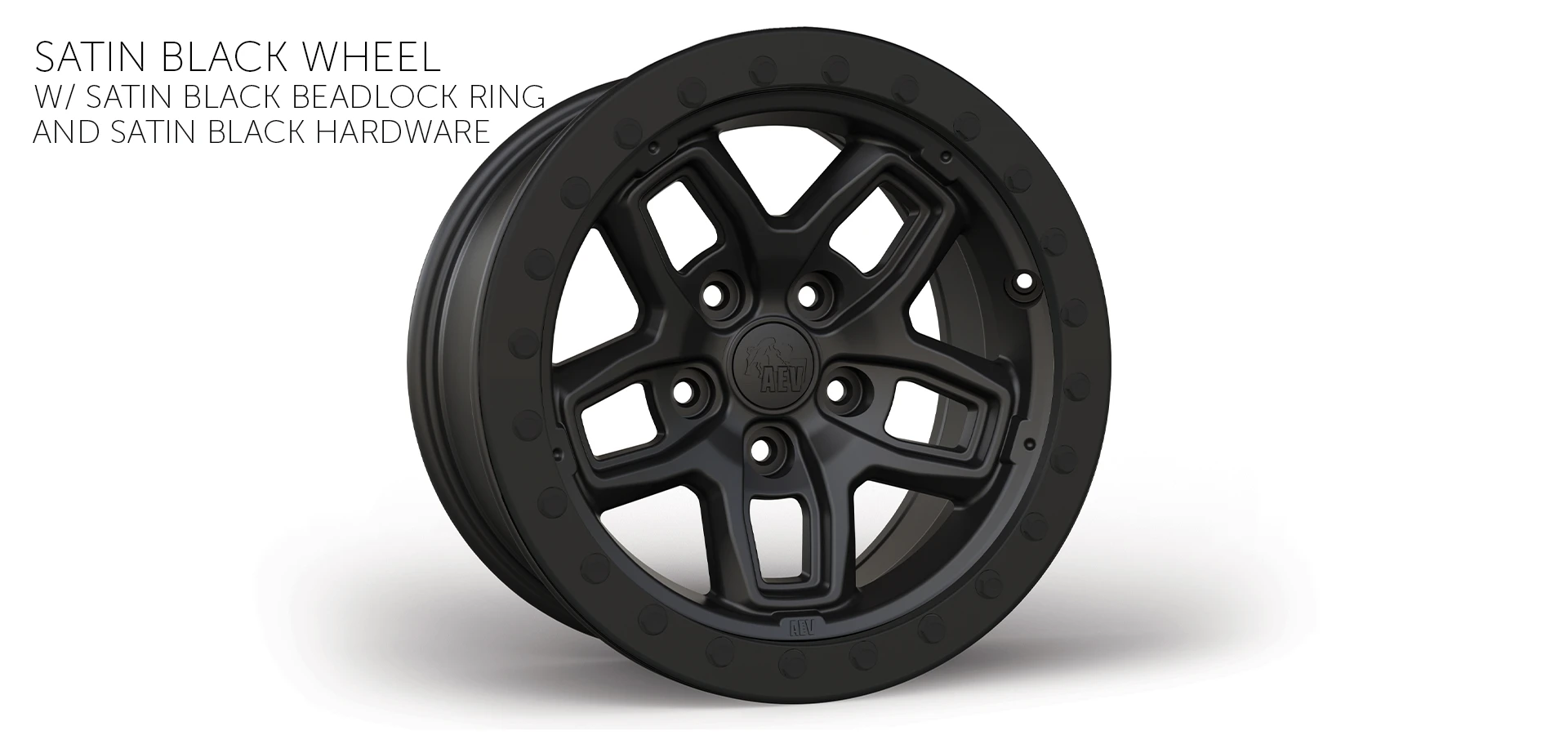 AEV Borah DualSport Wheel, Satin Black Wheel