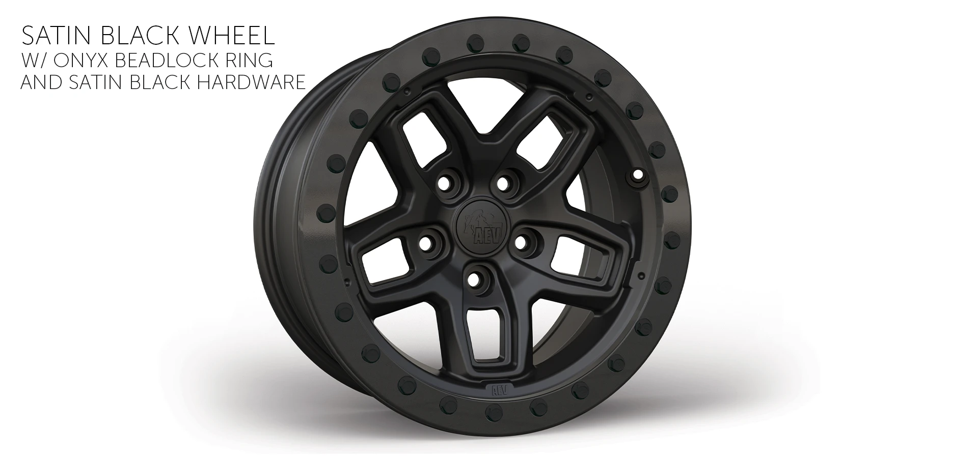 AEV Borah DualSport Wheel, Satin Black Wheel